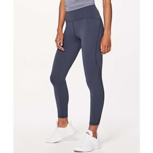 LULULEMON Women's Train Times 7/8 Pant Size 6 Shadow Blue 25" Inseam Athletic